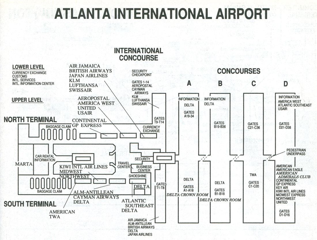 Atlanta tèminal ayewopò s kat jeyografik