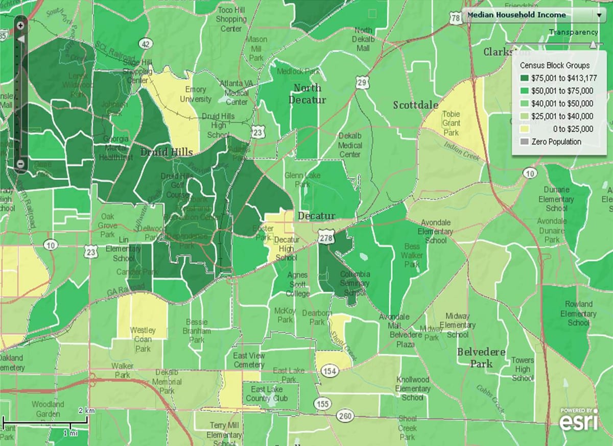demografik kat jeyografik nan Atlanta