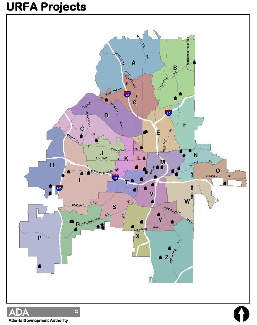 kat jeyografik nan Atlanta zòn kat jeyografik