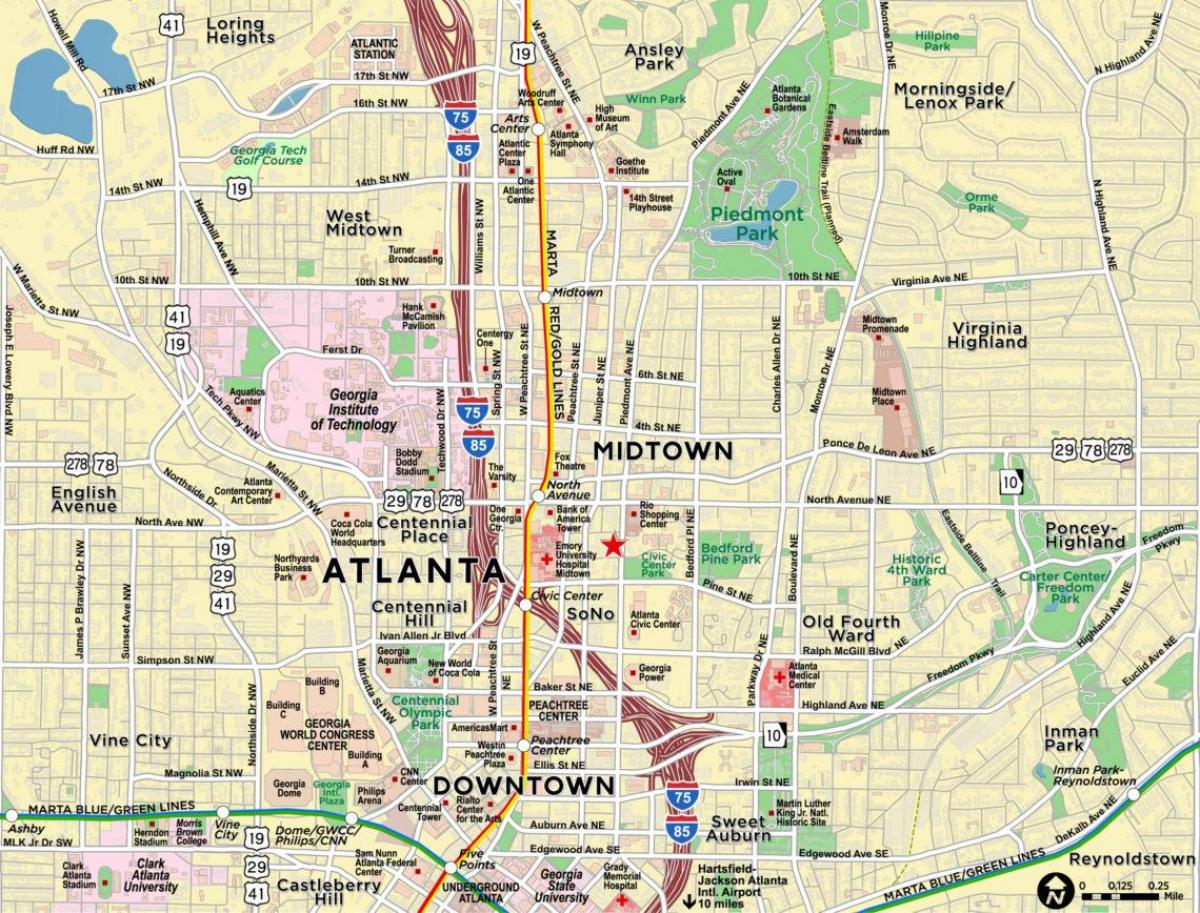 kat jeyografik nan midtown Atlanta