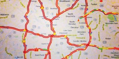 Kat jeyografik nan Atlanta trafik