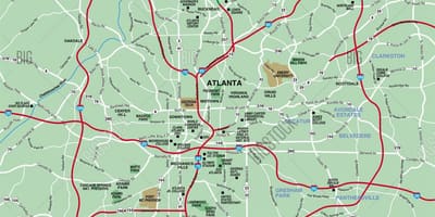Atlanta zòn kat jeyografik