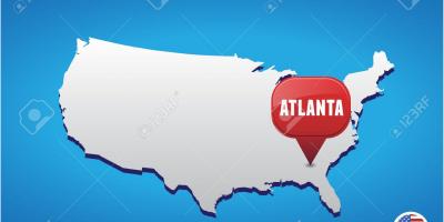 Atlanta nan USA map